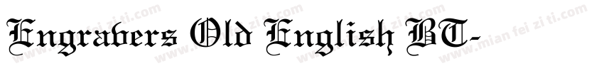Engravers Old English BT字体转换